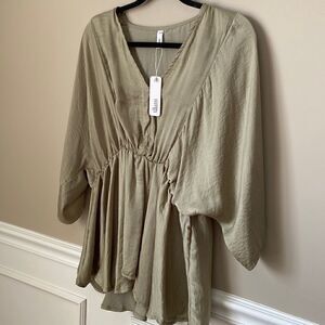 Light Olive Kimono Top by Glam